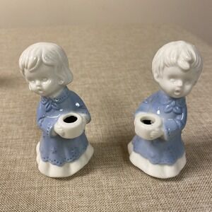 Berman & Anderson Vintage Christmas Caroler Porcelain Candle/Incense Holder 4in